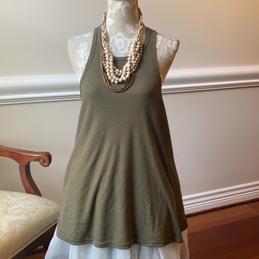 Free People Green Tank